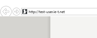 早速ブラウザのURLにサブドメイン、ドメイン名を入力後サイトを表示してみましょう。